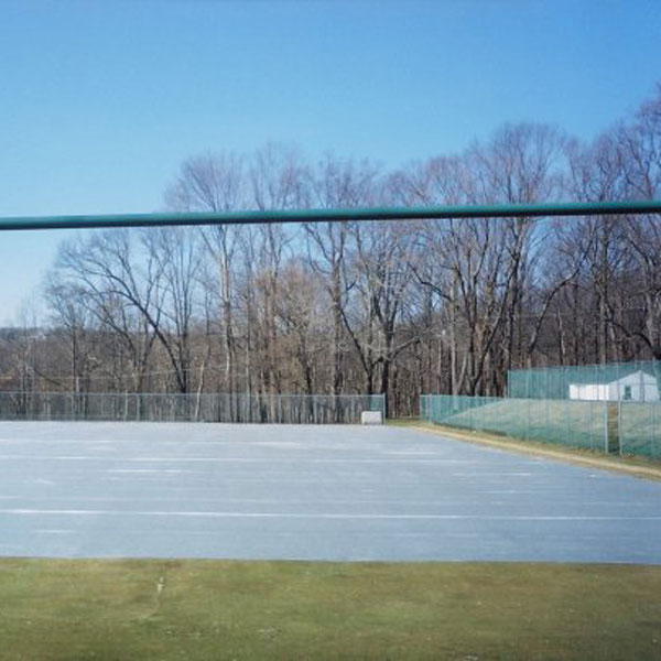 permeable cover on tennis court